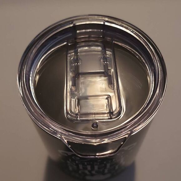 Zinny Double Walled Stainless Steel Goblet 16oz NWT BPA Free Black with White Gr - Picture 3 of 8